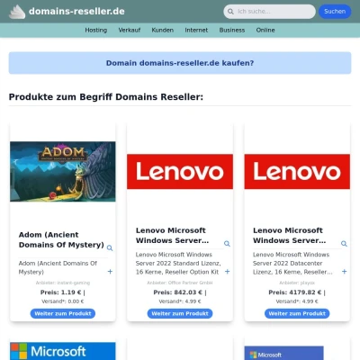 Screenshot domains-reseller.de