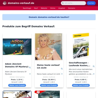 Screenshot domains-verkauf.de