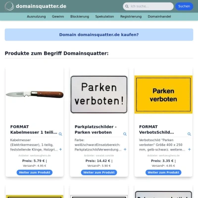 Screenshot domainsquatter.de