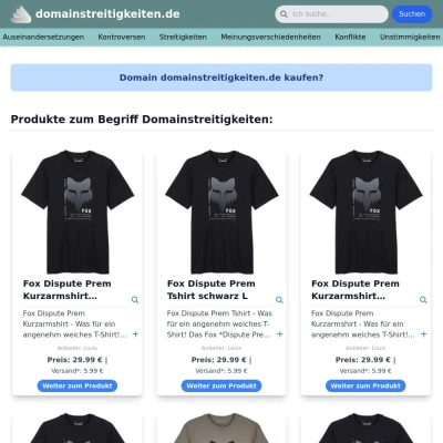 Screenshot domainstreitigkeiten.de