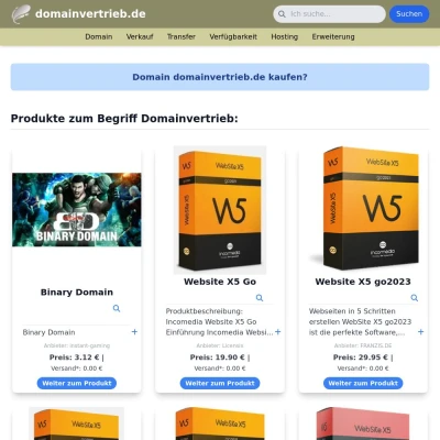 Screenshot domainvertrieb.de