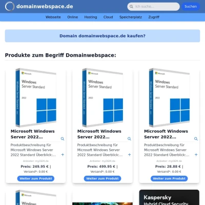 Screenshot domainwebspace.de