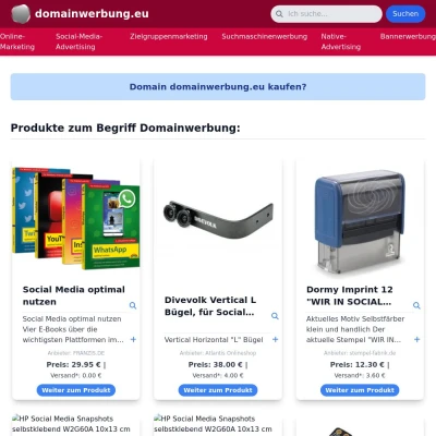 Screenshot domainwerbung.eu