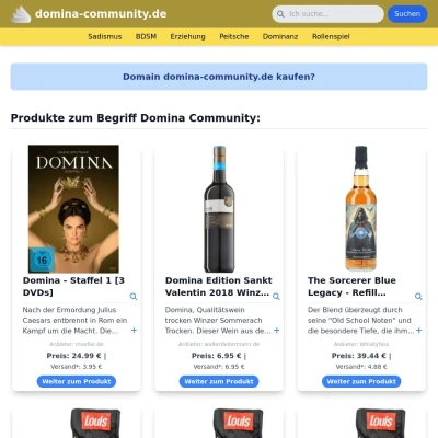 Screenshot domina-community.de
