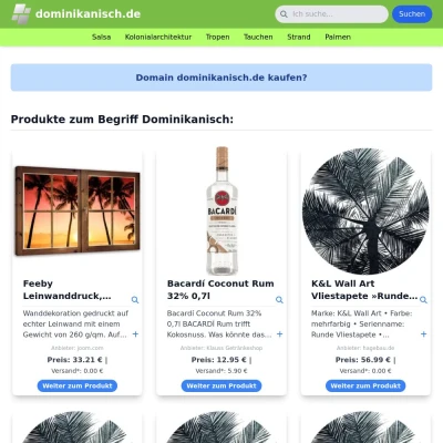 Screenshot dominikanisch.de