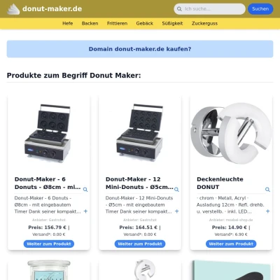 Screenshot donut-maker.de