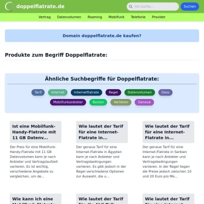 Screenshot doppelflatrate.de