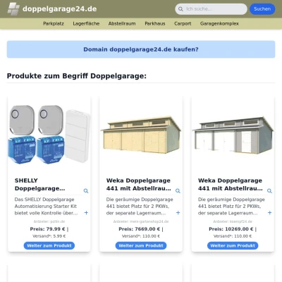 Screenshot doppelgarage24.de