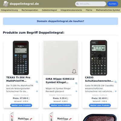 Screenshot doppelintegral.de