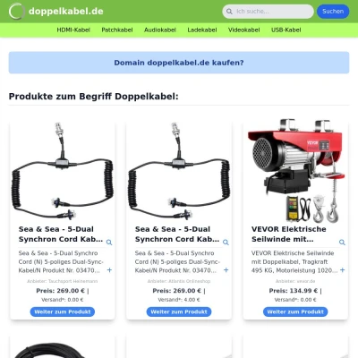 Screenshot doppelkabel.de