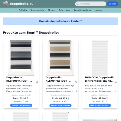 Screenshot doppelrollo.eu