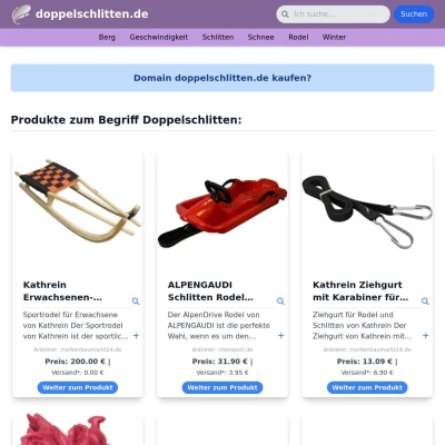 Screenshot doppelschlitten.de