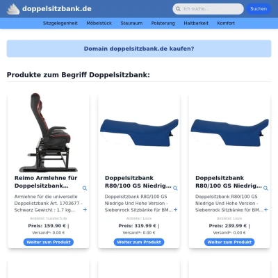 Screenshot doppelsitzbank.de