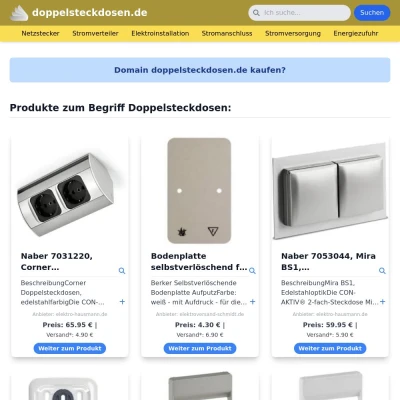 Screenshot doppelsteckdosen.de