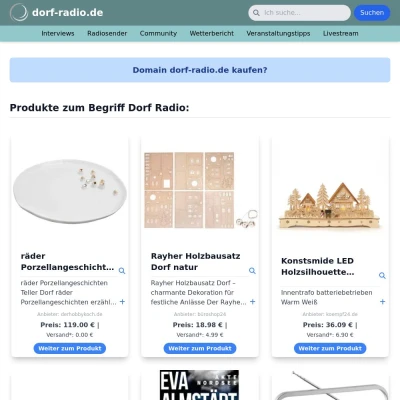 Screenshot dorf-radio.de