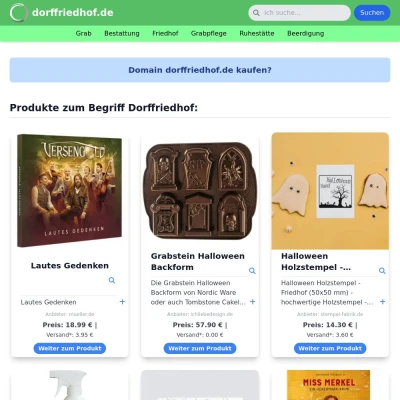 Screenshot dorffriedhof.de