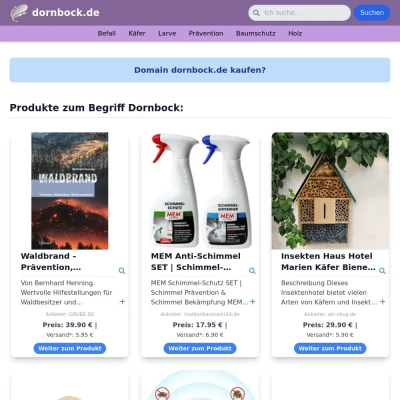 Screenshot dornbock.de