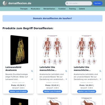 Screenshot dorsalflexion.de