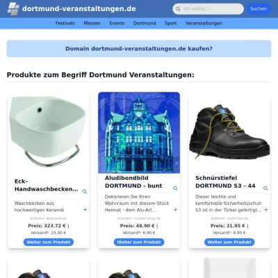 Screenshot dortmund-veranstaltungen.de