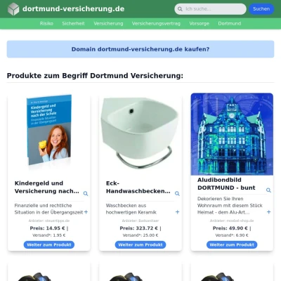 Screenshot dortmund-versicherung.de