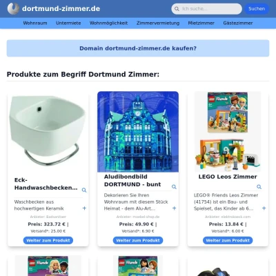 Screenshot dortmund-zimmer.de