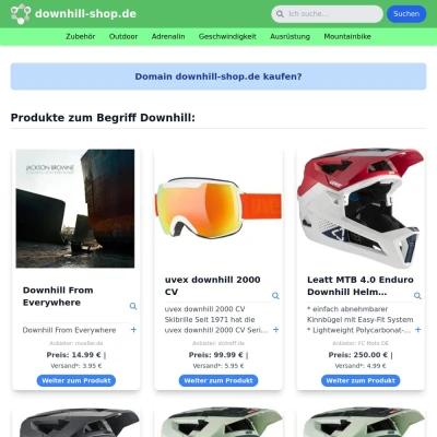 Screenshot downhill-shop.de