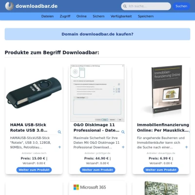 Screenshot downloadbar.de