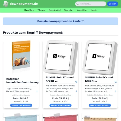 Screenshot downpayment.de