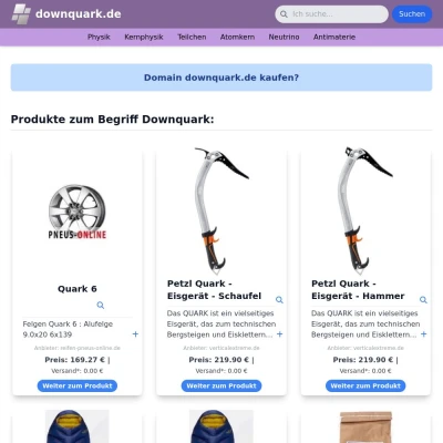Screenshot downquark.de