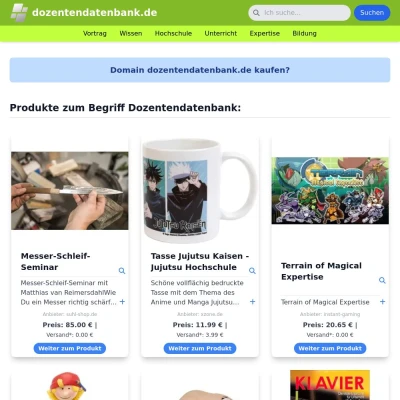 Screenshot dozentendatenbank.de