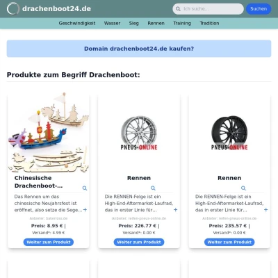 Screenshot drachenboot24.de