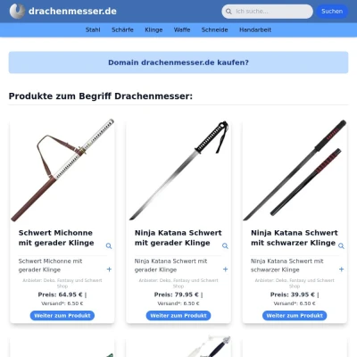 Screenshot drachenmesser.de