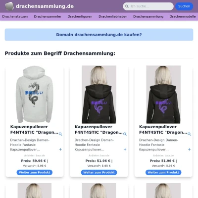 Screenshot drachensammlung.de