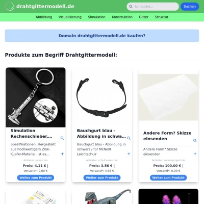 Screenshot drahtgittermodell.de