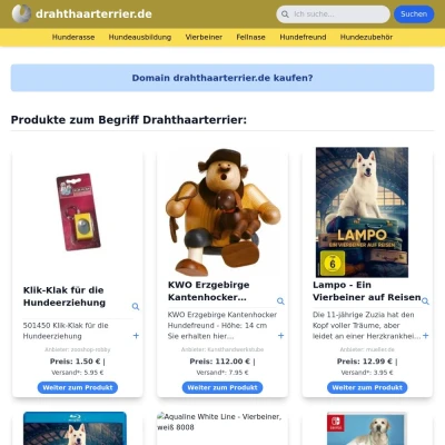 Screenshot drahthaarterrier.de