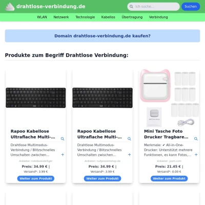 Screenshot drahtlose-verbindung.de