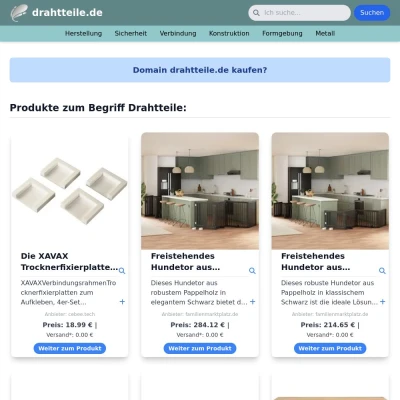 Screenshot drahtteile.de