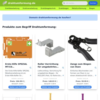 Screenshot drahtumformung.de