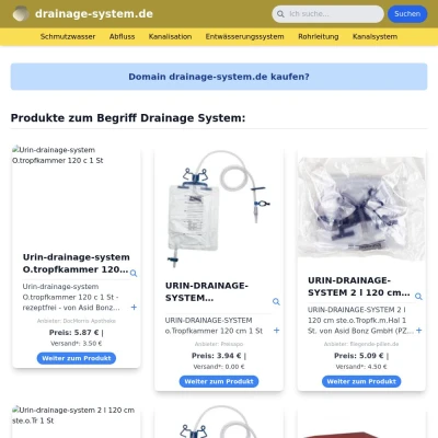 Screenshot drainage-system.de