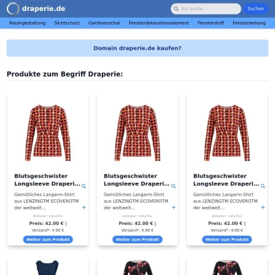 Screenshot draperie.de