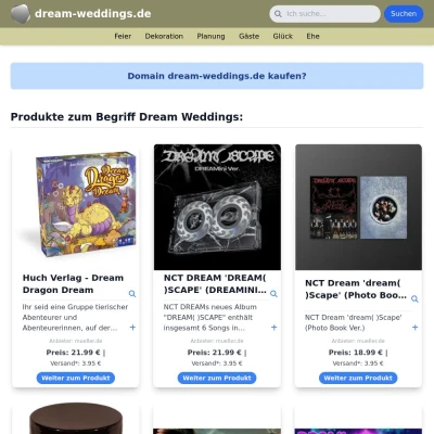 Screenshot dream-weddings.de