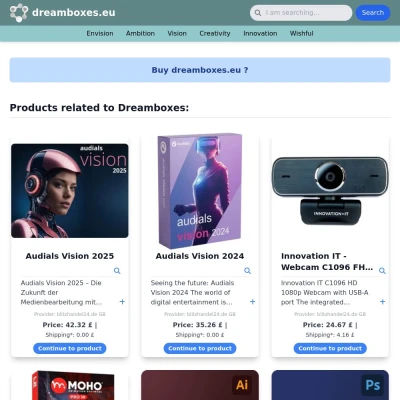 Screenshot dreamboxes.eu