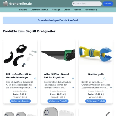 Screenshot drehgreifer.de