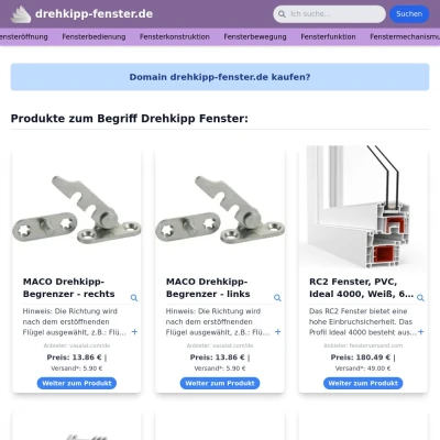 Screenshot drehkipp-fenster.de