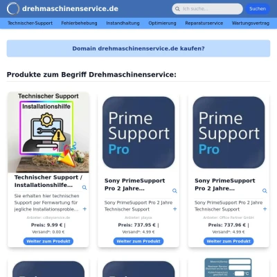 Screenshot drehmaschinenservice.de