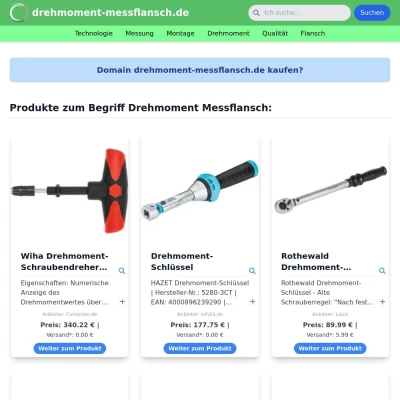 Screenshot drehmoment-messflansch.de