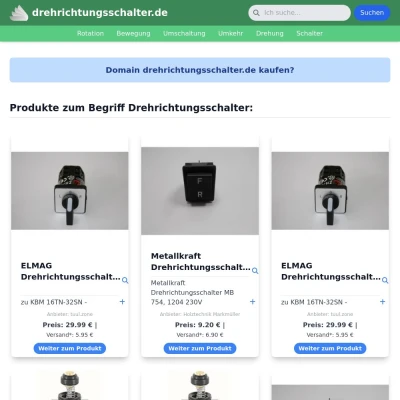 Screenshot drehrichtungsschalter.de