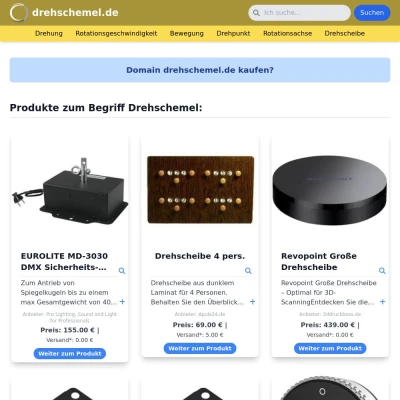 Screenshot drehschemel.de