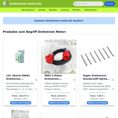 Screenshot drehstrom-motor.de