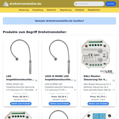 Screenshot drehstromsteller.de